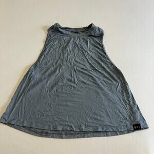 KFT Not So Basic Crop Tank- Dusty Blue M